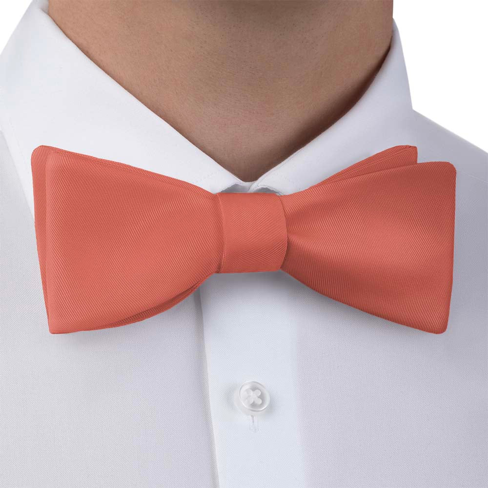 Solid KT Coral Bow Tie - Bow Tie with Dress Shirt - Knotty Tie Co.