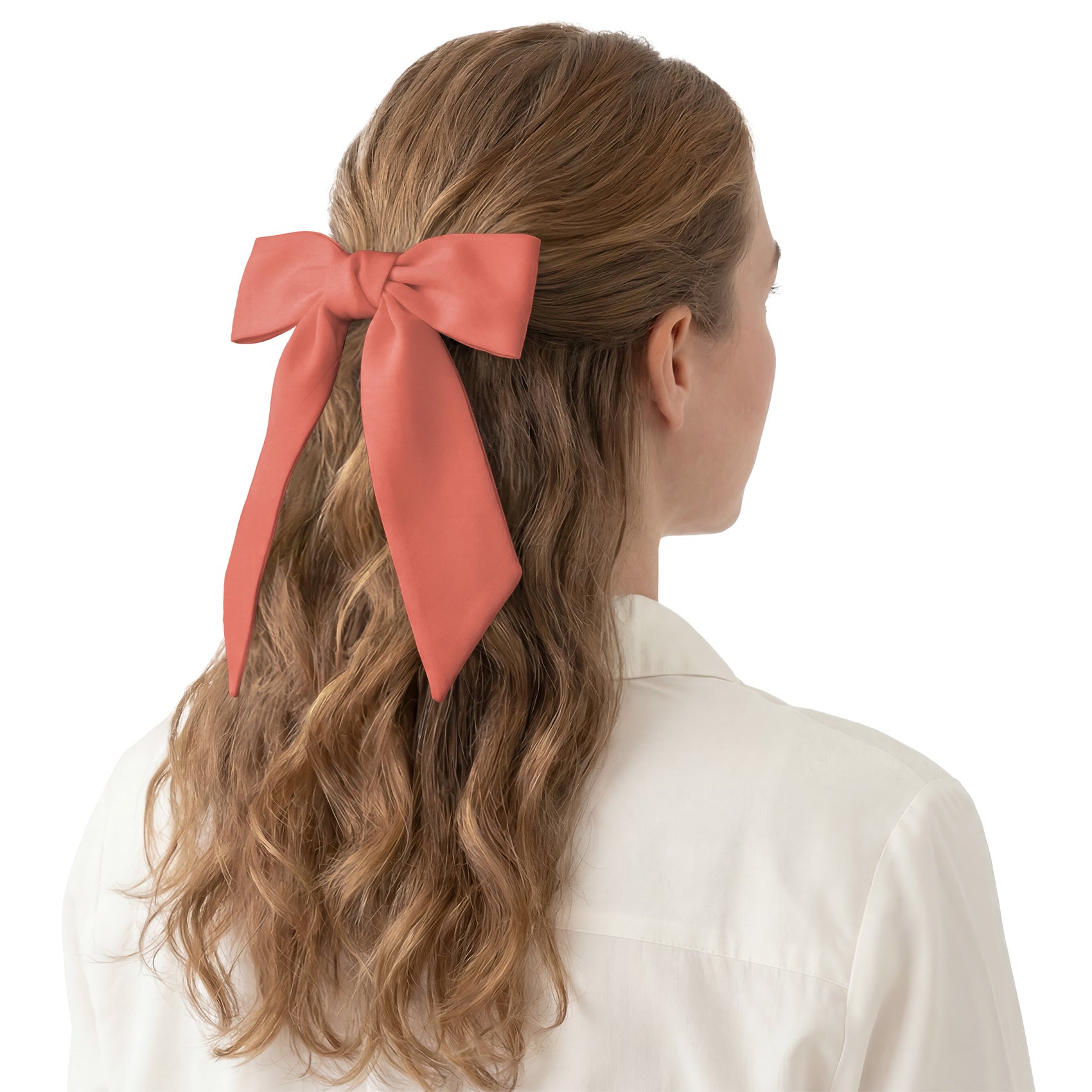 Solid KT Coral Hair Scarf - Hair Scarf - Knotty Tie Co.