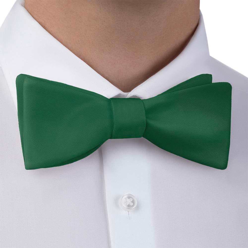 Solid KT Dark Green Bow Tie - Bow Tie with Dress Shirt - Knotty Tie Co.