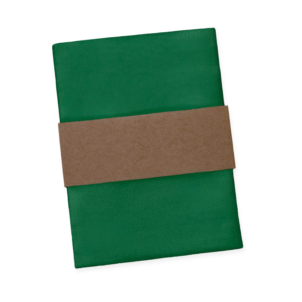 Solid KT Dark Green Pocket Square - Packaging - Knotty Tie Co.