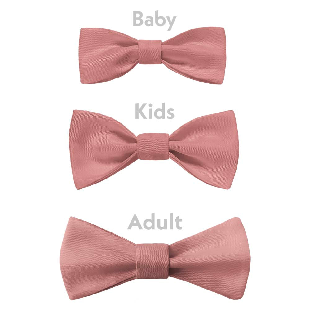 Solid KT Dusty Pink Bow Tie - Bow Sizes - Knotty Tie Co.