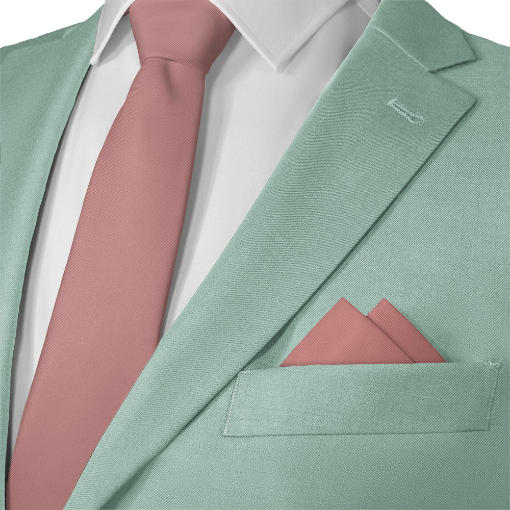 Solid KT Dusty Pink Pocket Square - Matching Necktie- Knotty Tie Co.