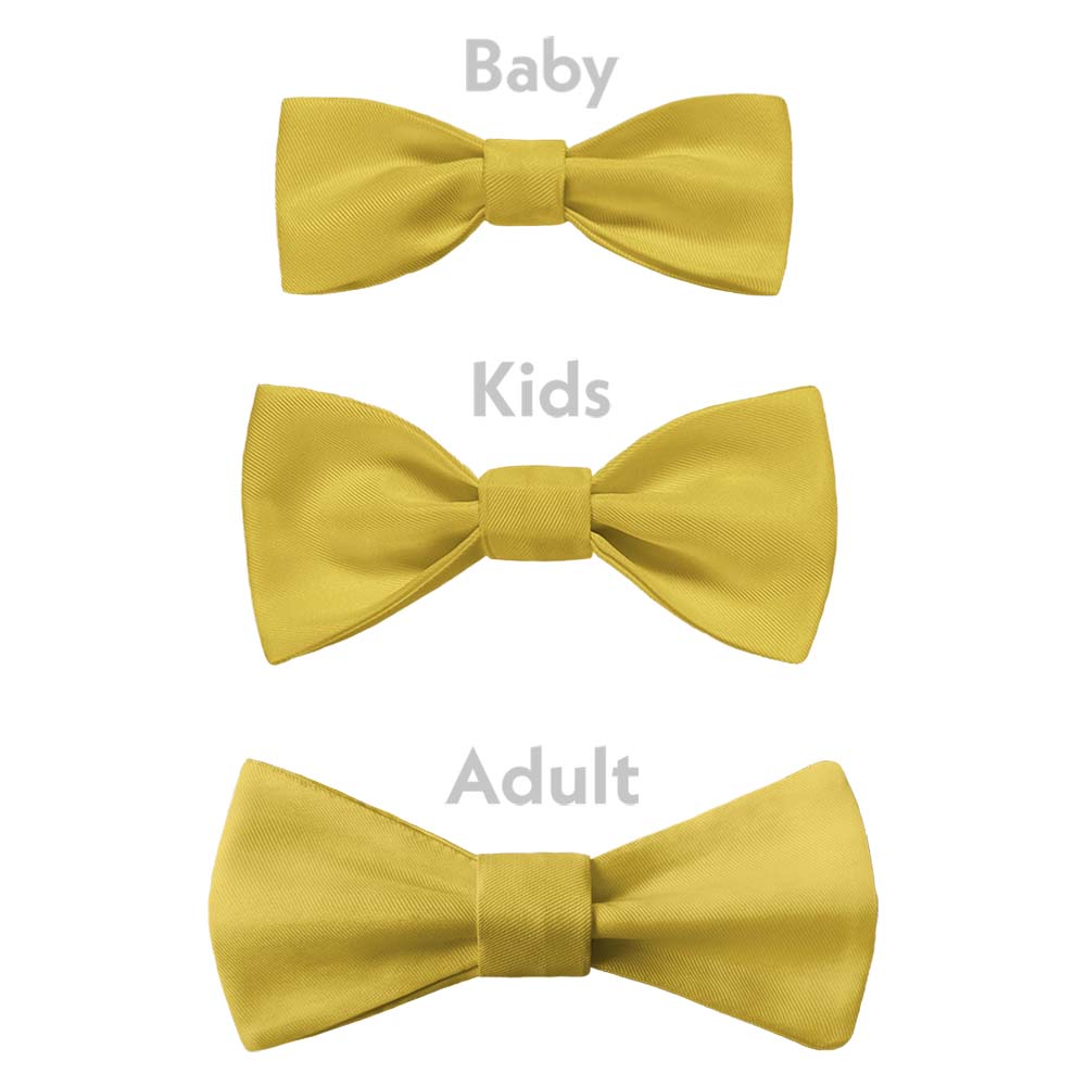 Solid KT Gold Bow Tie - Bow Sizes - Knotty Tie Co.