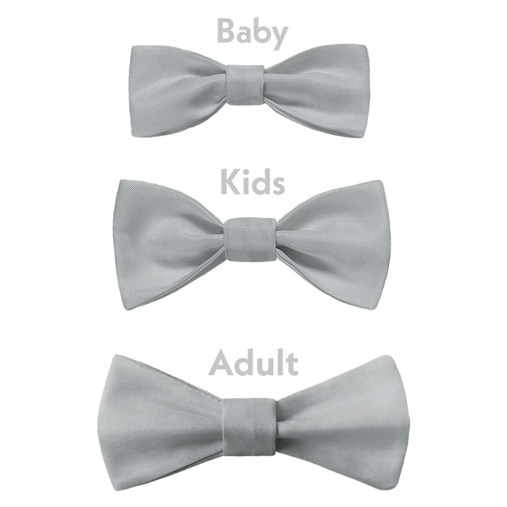 Solid KT Gray Bow Tie - Bow Sizes - Knotty Tie Co.