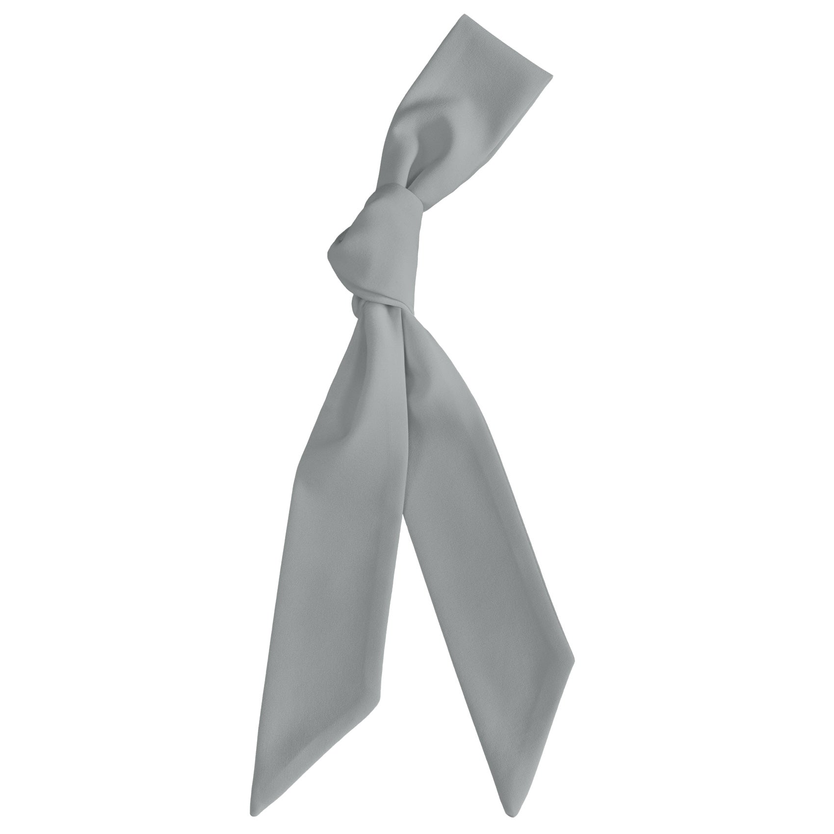Solid KT Gray Hair Scarf - Scarf Tied Into Knot - Knotty Tie Co.