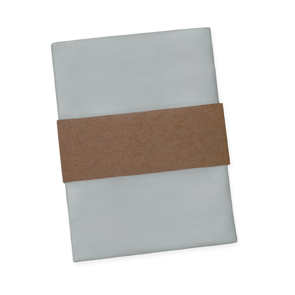 Solid KT Gray Pocket Square - Packaging - Knotty Tie Co.