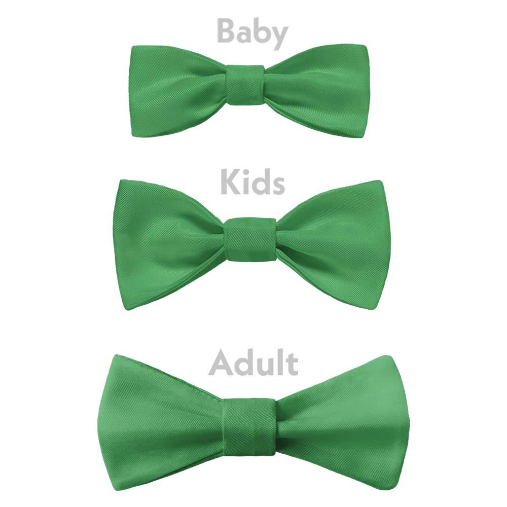 Solid KT Green Bow Tie - Bow Sizes - Knotty Tie Co.