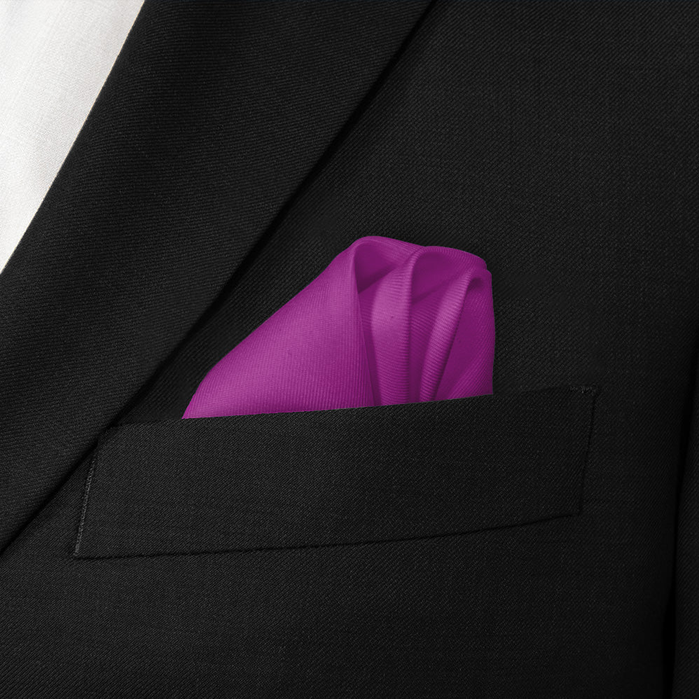 Solid KT Iris Pocket Square - Wave Fold - Knotty Tie Co.