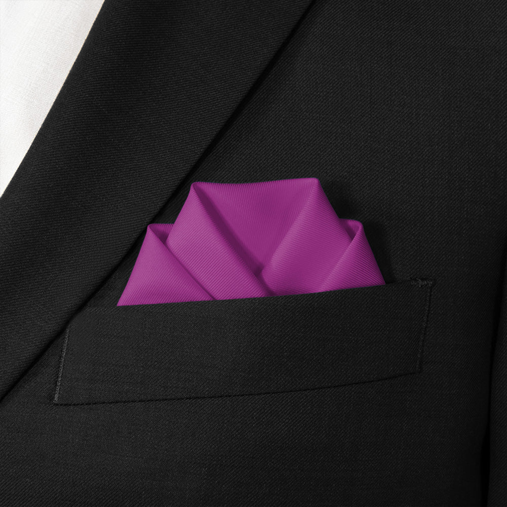 Solid KT Iris Pocket Square - Scalloped Fold - Knotty Tie Co.
