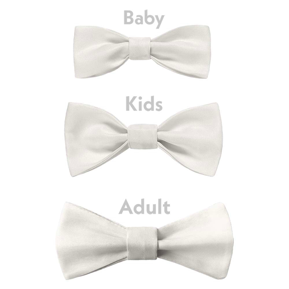 Solid KT Ivory Bow Tie - Bow Sizes - Knotty Tie Co.