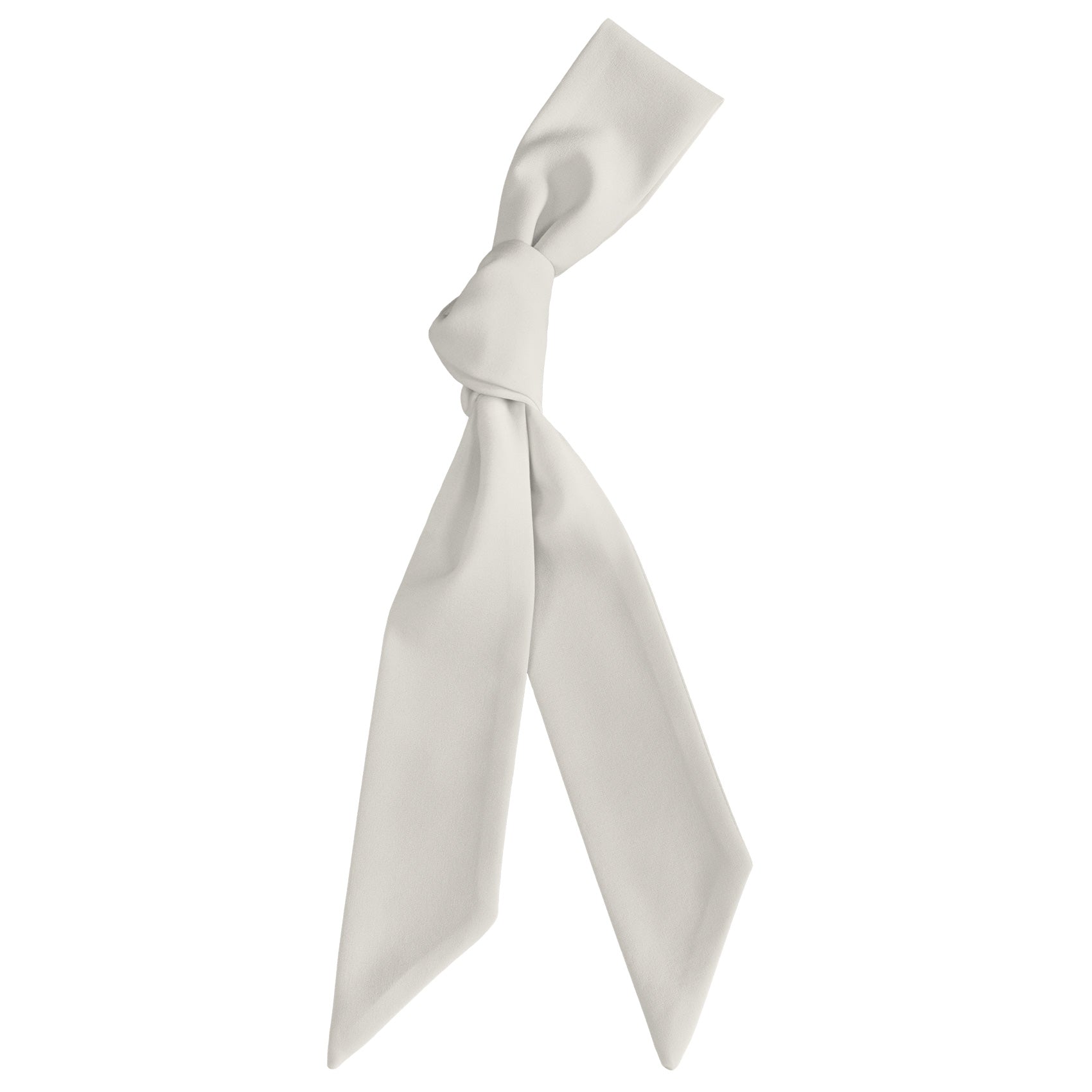 Solid KT Ivory Hair Scarf - Scarf Tied Into Knot - Knotty Tie Co.