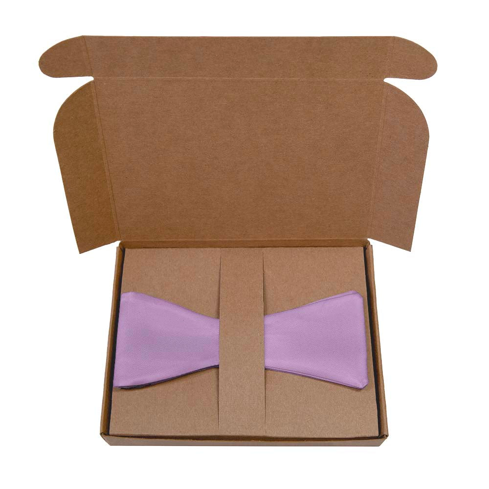 Solid KT Light Purple Bow Tie- Kraft Gift Box Packaging - Knotty Tie Co.