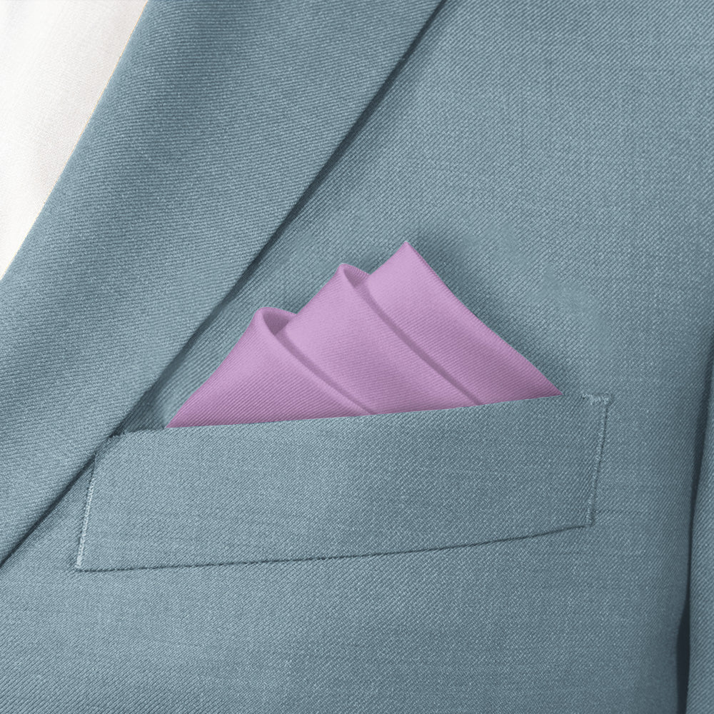 Solid KT Light Purple Pocket Square - Stairs Fold - Knotty Tie Co.