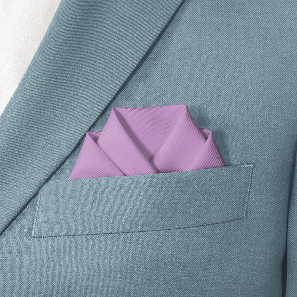 Solid KT Light Purple Pocket Square - Scalloped Fold - Knotty Tie Co.