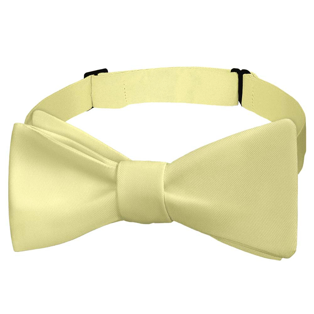 Solid KT Light Yellow Bow Tie - Self Tie Bow Tie - Knotty Tie Co.