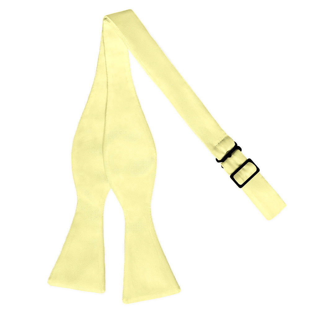 Solid KT Light Yellow Bow Tie - Self Tie Flat - Knotty Tie Co.