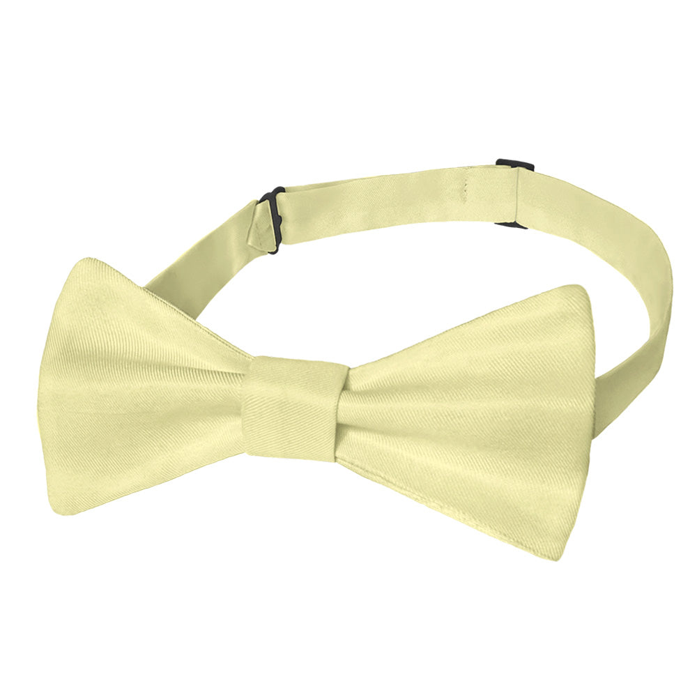 Solid KT Light Yellow Bow Tie - Pre-Tied Bow Tie - Knotty Tie Co.