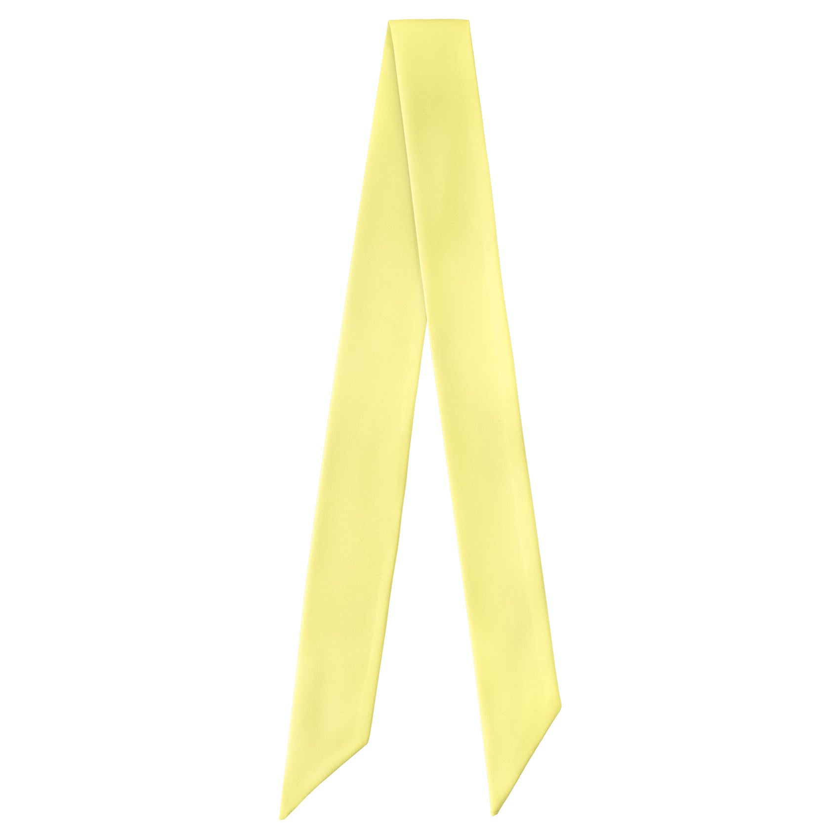 Solid KT Light Yellow Hair Scarf - Full View of Hair Scarf - Knotty Tie Co.