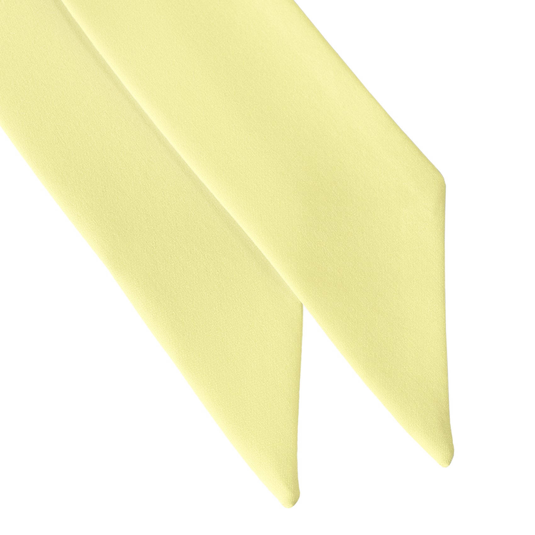 Solid KT Light Yellow Hair Scarf - Scarf Tapered Ends - Knotty Tie Co.