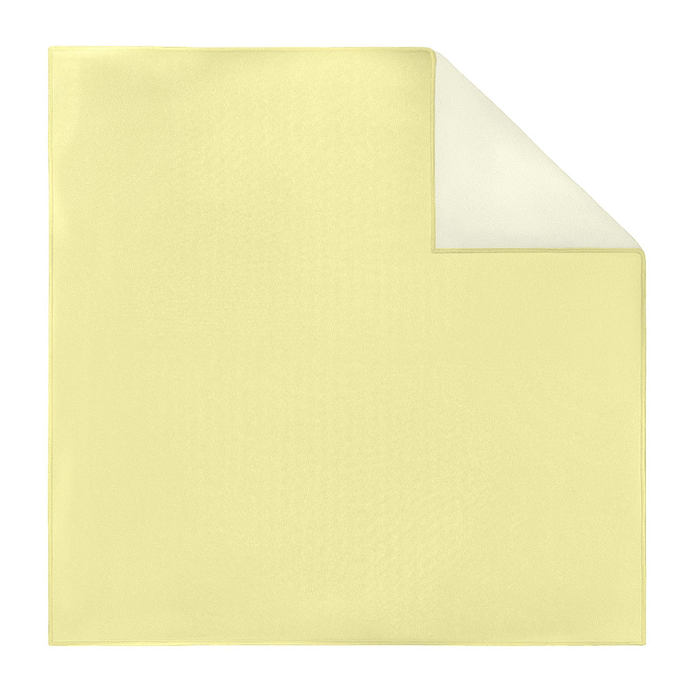 Solid KT Light Yellow Pocket Square - Printed - Knotty Tie Co.