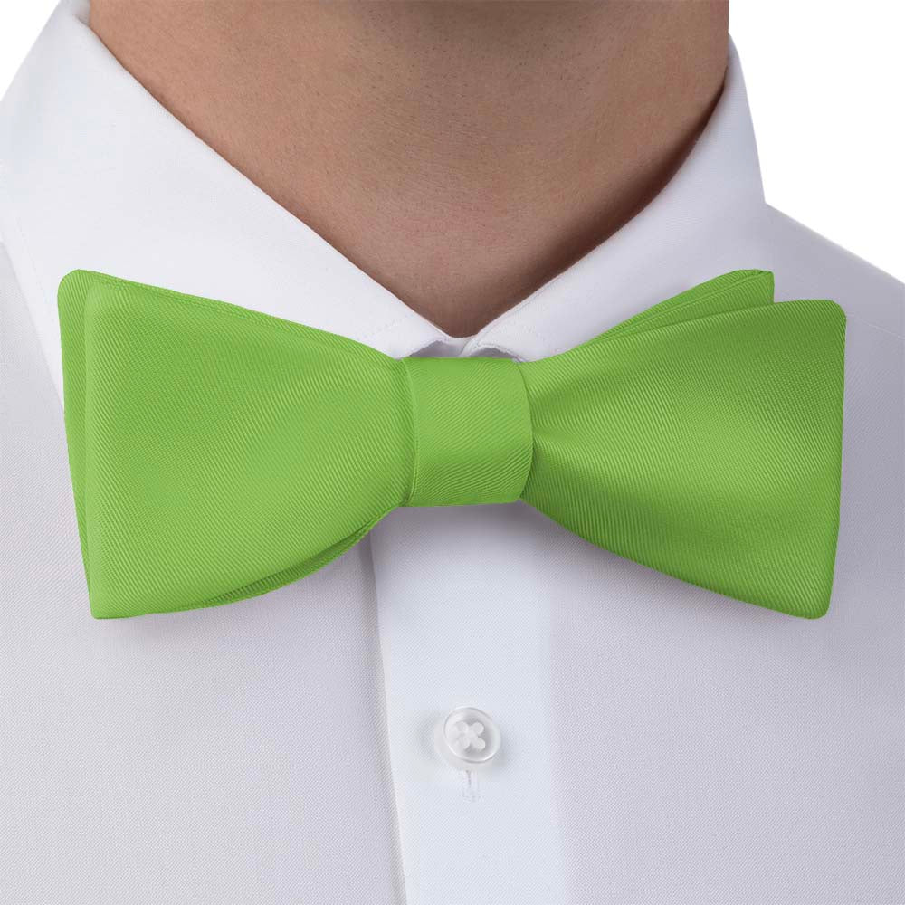 Solid KT Lime Bow Tie - Self Tie Bow Tie - Knotty Tie Co.