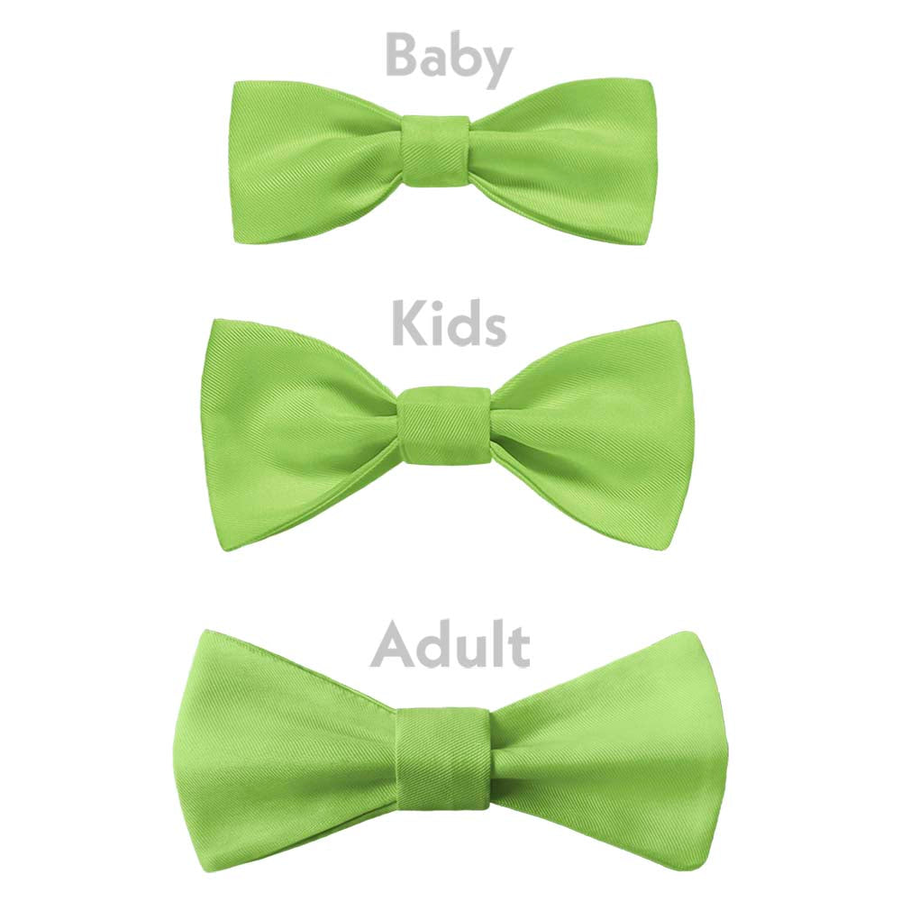 Solid KT Lime Bow Tie - Bow Sizes - Knotty Tie Co.