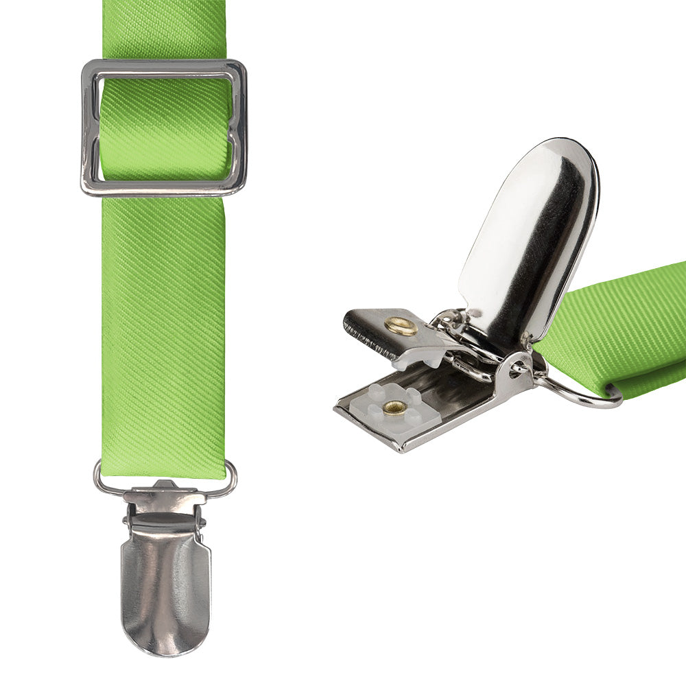 Solid KT Lime Suspenders - Hardware and Strap - Knotty Tie Co.