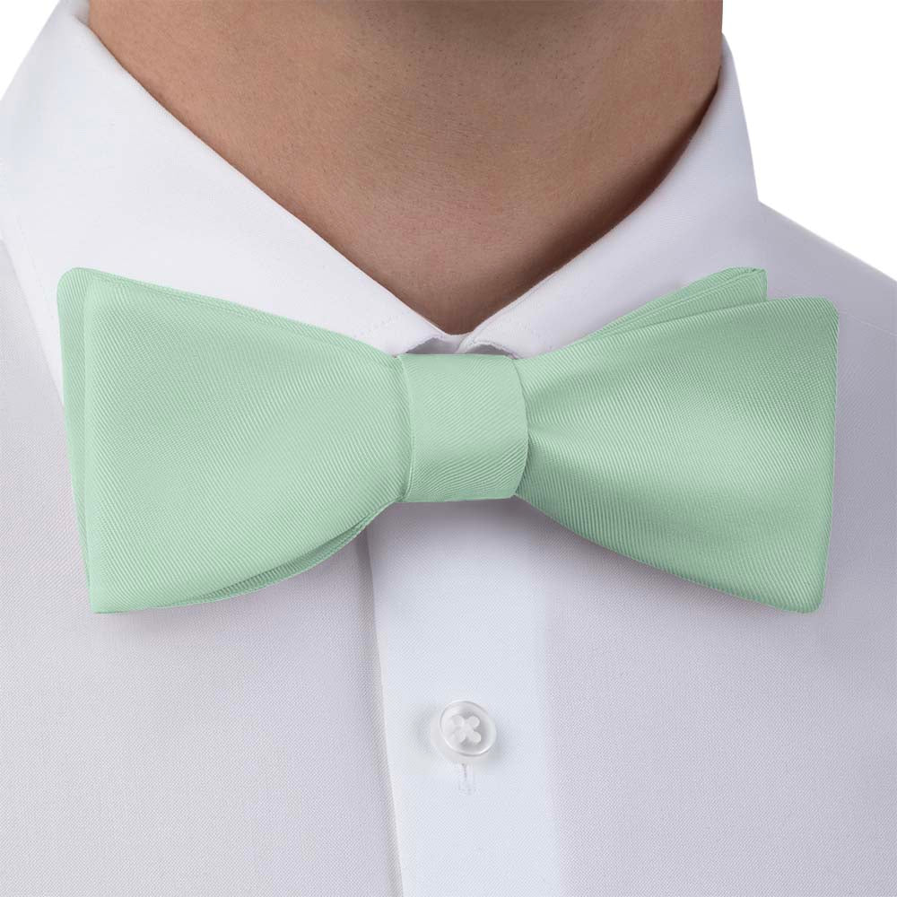 Solid KT Mint Bow Tie - Self Tie Bow Tie - Knotty Tie Co.