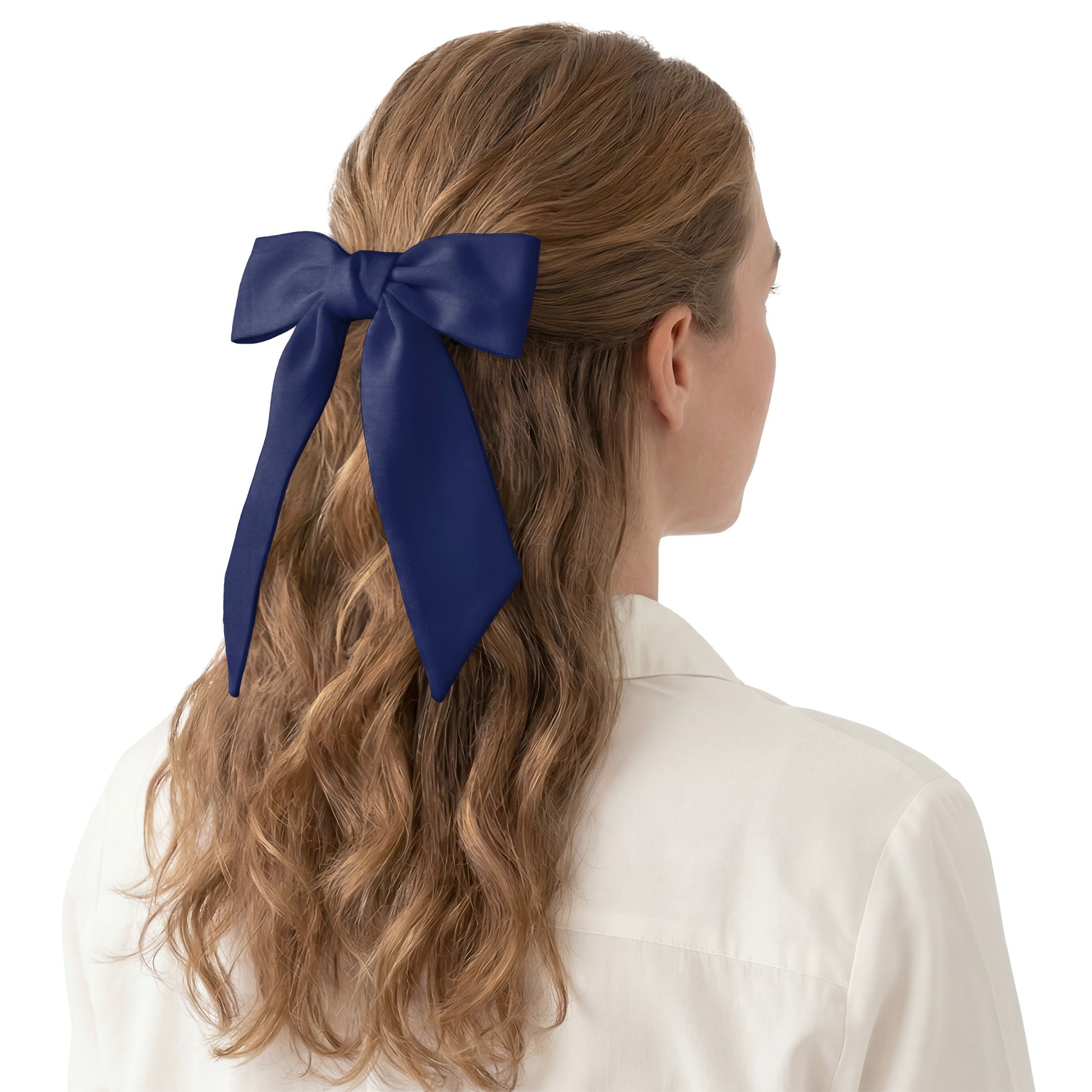 Solid KT Navy Hair Scarf - Hair Scarf - Knotty Tie Co.