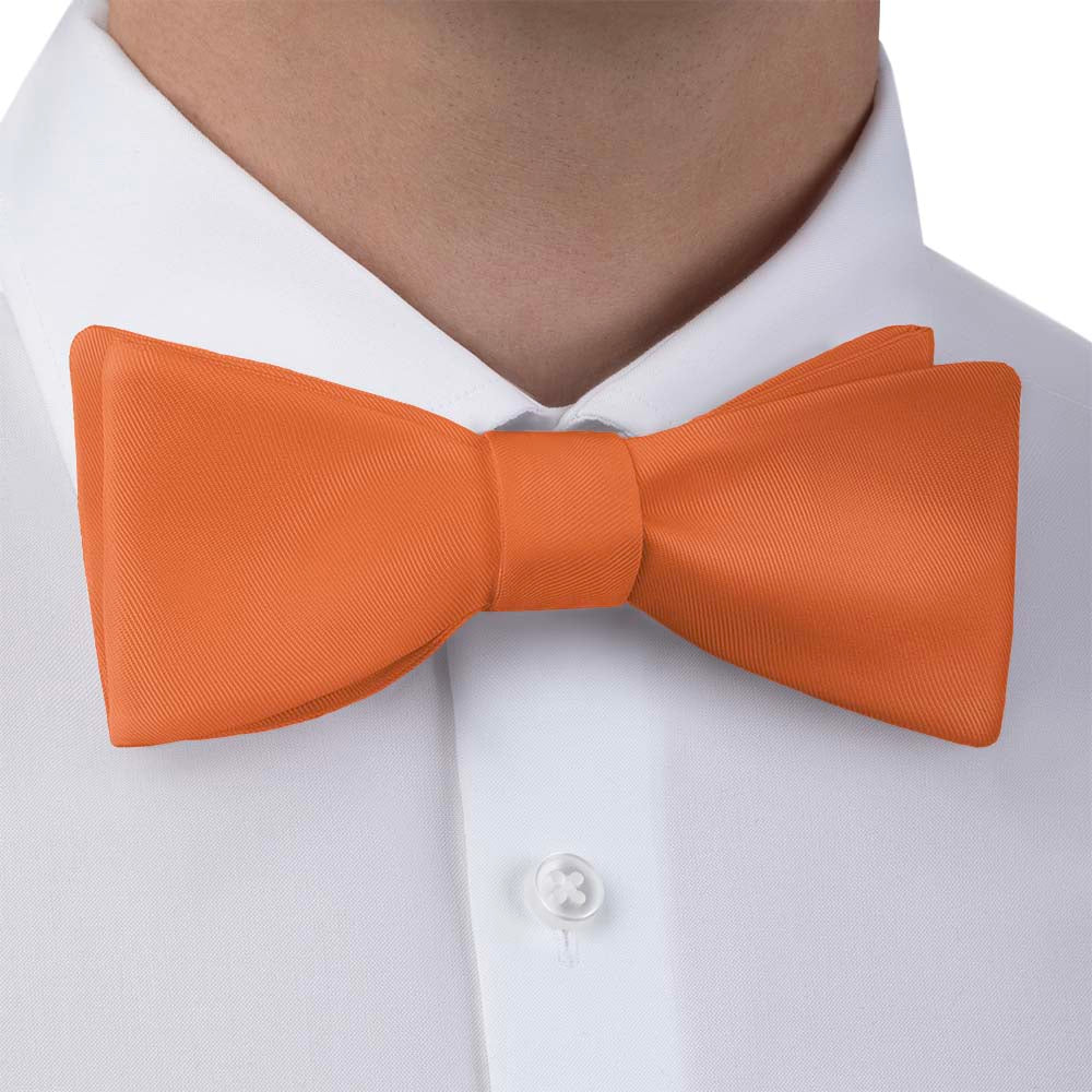 Solid KT Orange Bow Tie - Bow Tie with Dress Shirt - Knotty Tie Co.