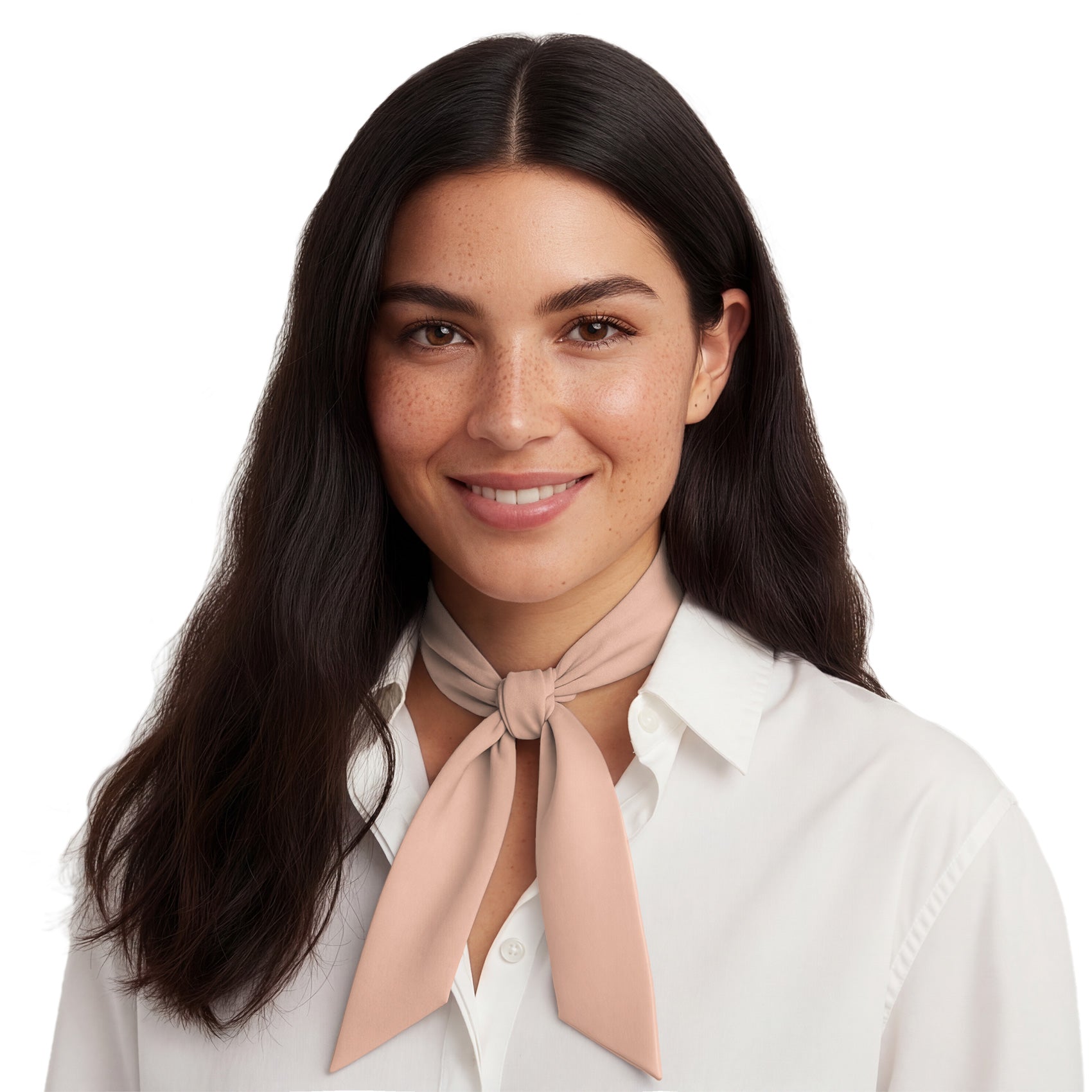 Solid KT Peach Hair Scarf - Neck Scarves - Knotty Tie Co.