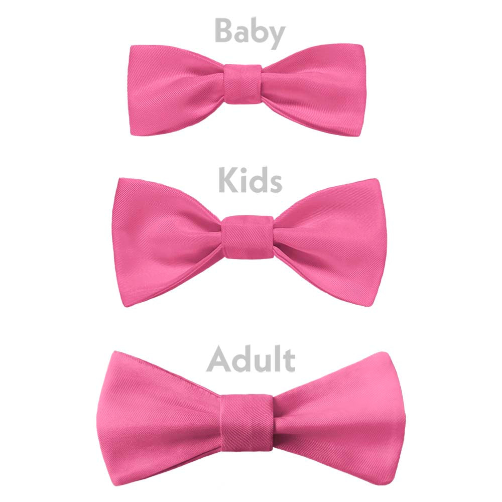 Solid KT Pink Bow Tie - Bow Sizes - Knotty Tie Co.