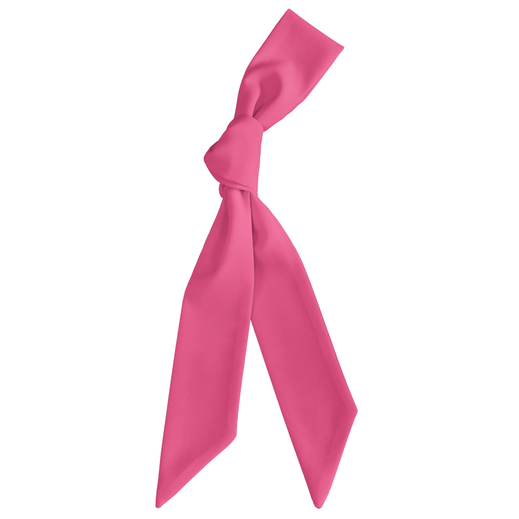 Solid KT Pink Hair Scarf - Scarf Tied Into Knot - Knotty Tie Co.