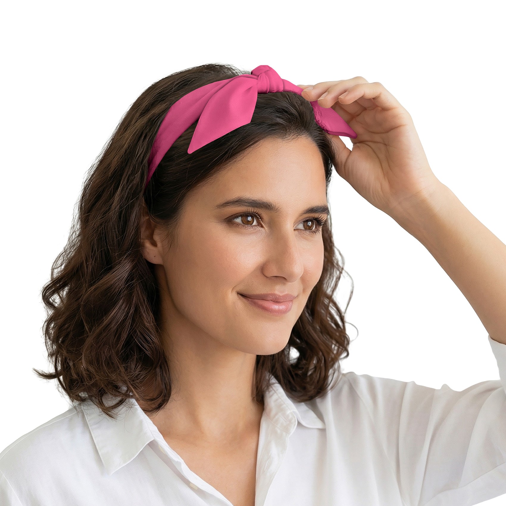 Solid KT Pink Hair Scarf - Scarves for Women - Knotty Tie Co.