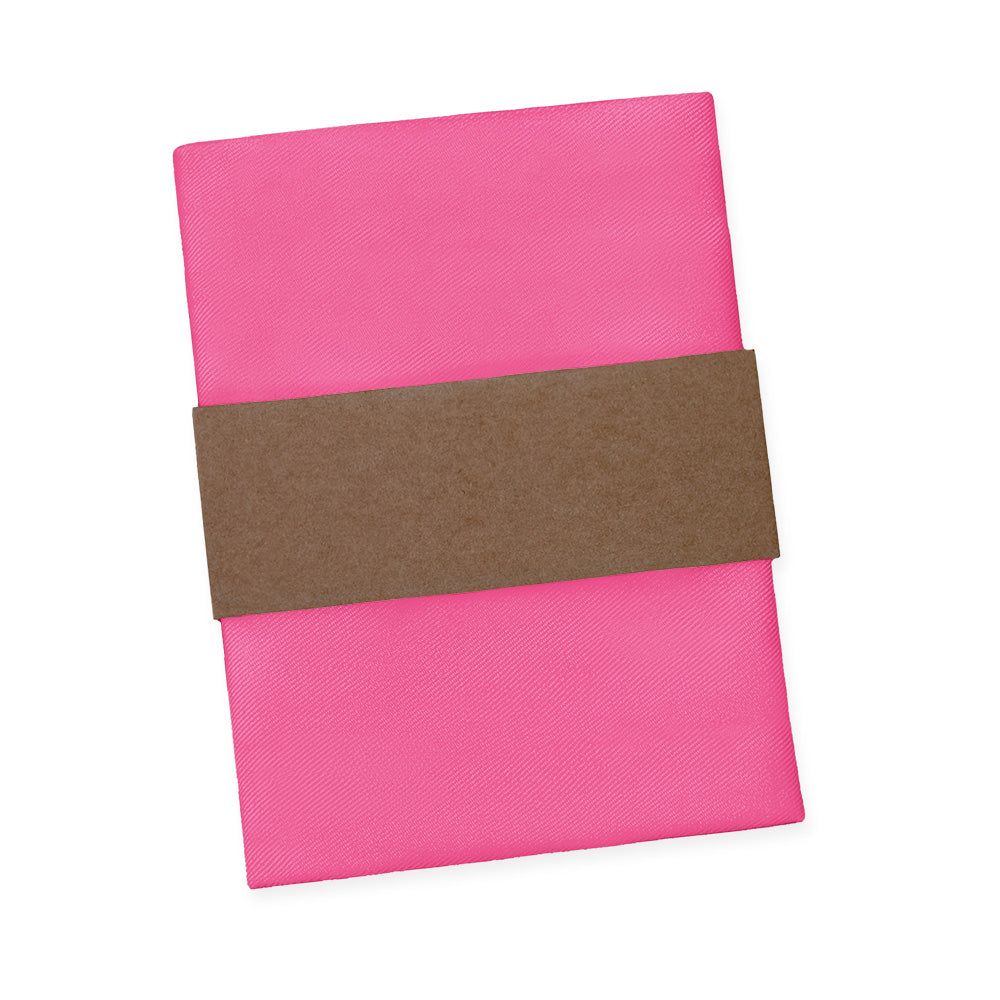 Solid KT Pink Pocket Square - Packaging - Knotty Tie Co.