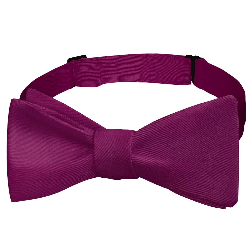 Solid KT Plum Bow Tie - Self Tie Bow Tie - Knotty Tie Co.