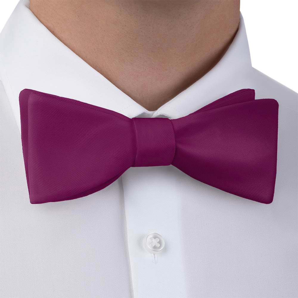 Solid KT Plum Bow Tie - Bow Tie with Dress Shirt - Knotty Tie Co.