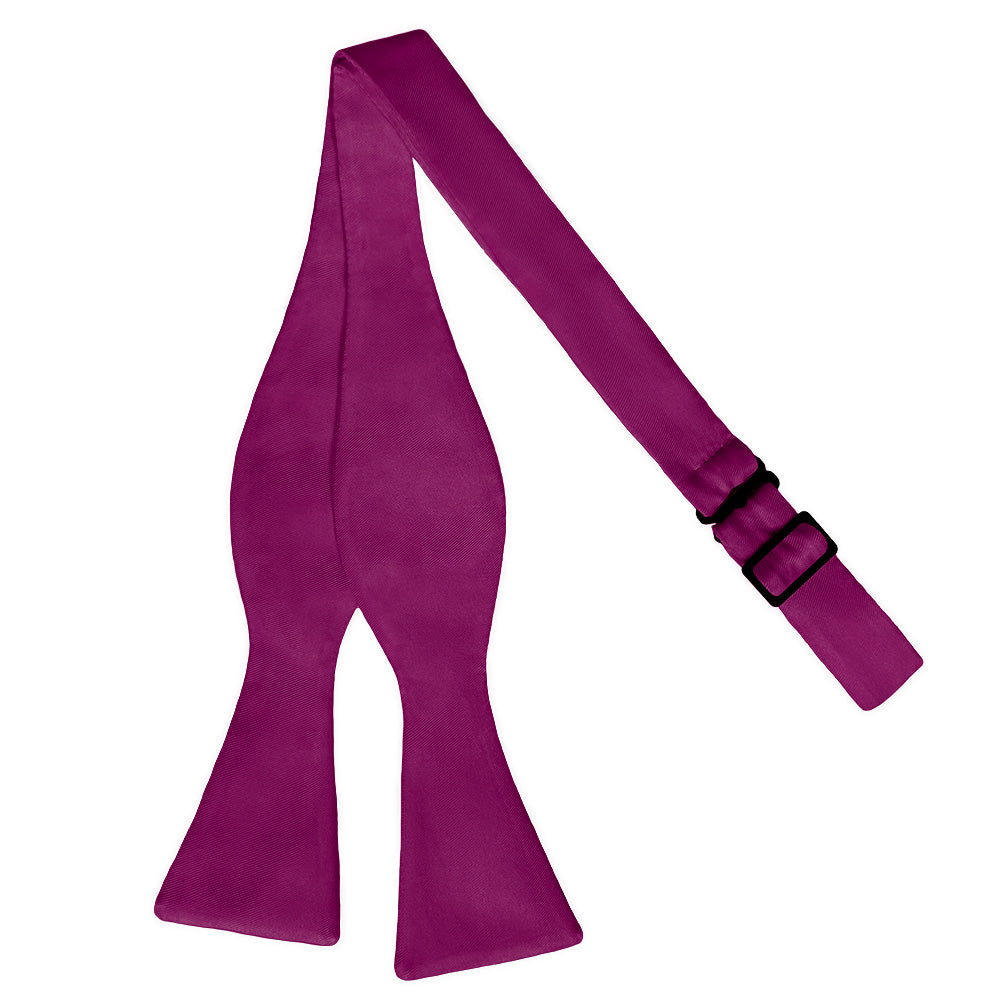 Solid KT Plum Bow Tie - Self Tie Flat - Knotty Tie Co.
