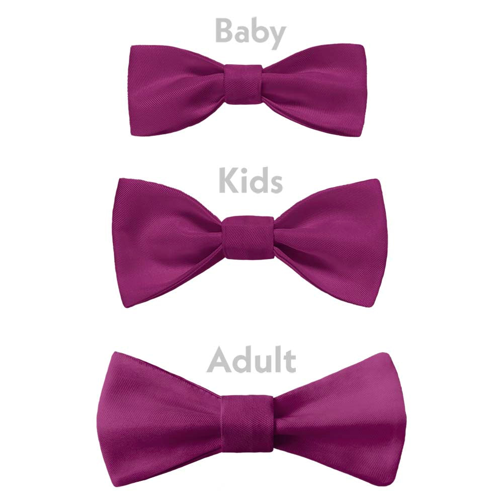 Solid KT Plum Bow Tie - Bow Sizes - Knotty Tie Co.