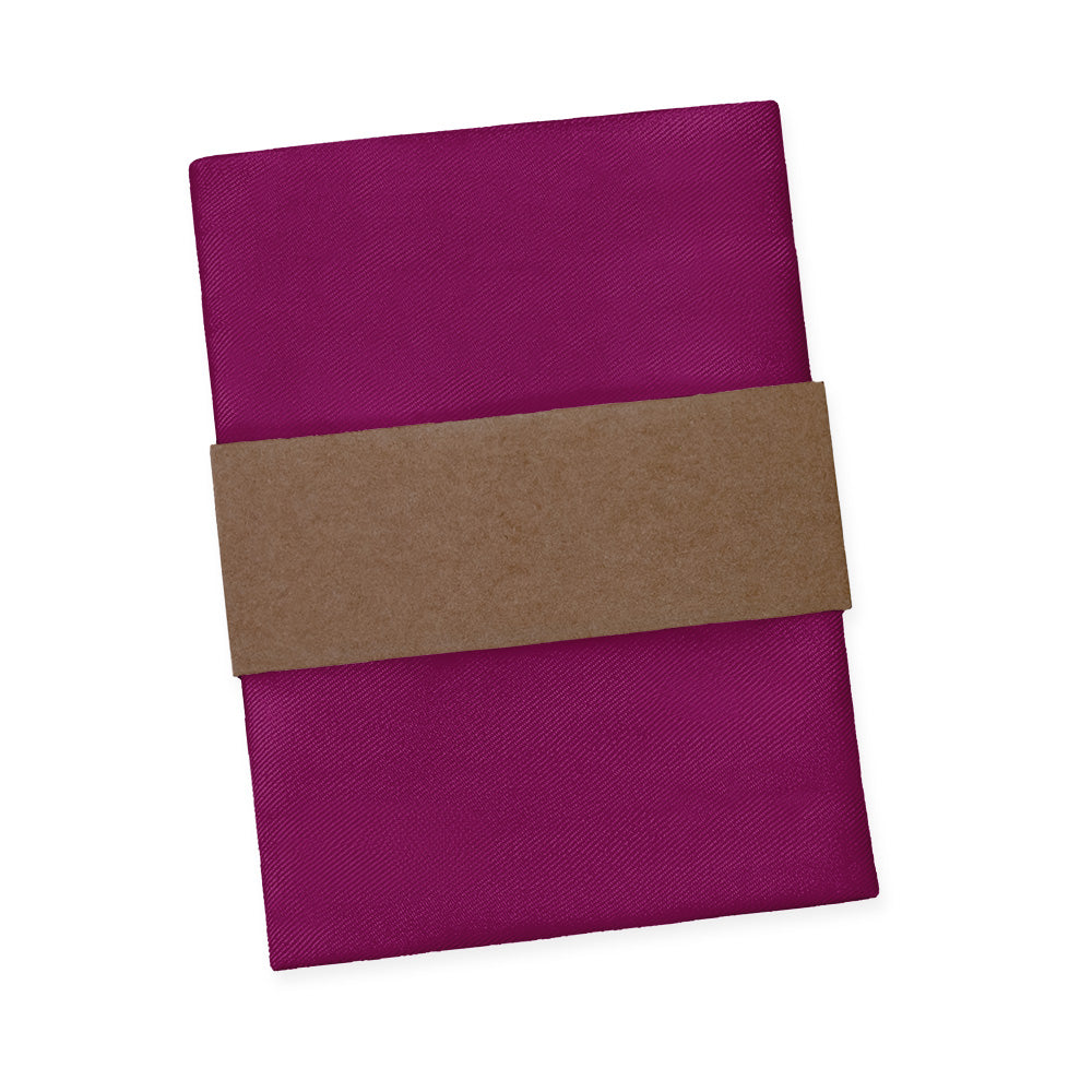 Solid KT Plum Pocket Square - Packaging - Knotty Tie Co.