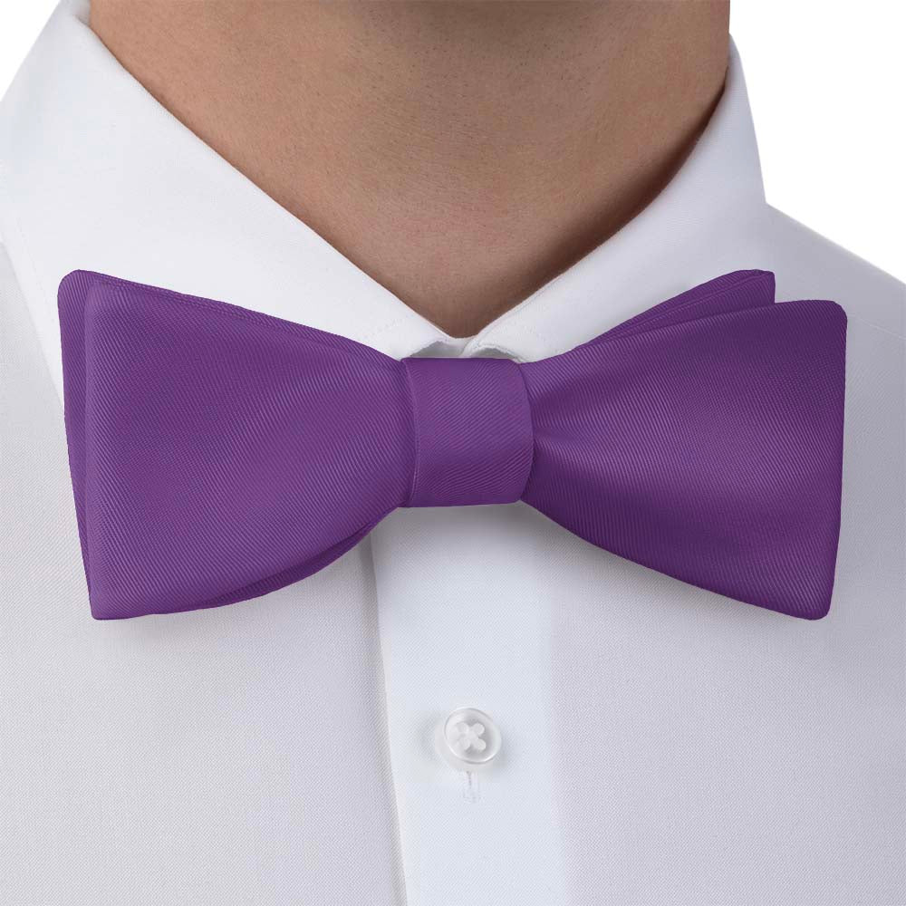 Solid KT Purple Bow Tie - Bow Tie with Dress Shirt - Knotty Tie Co.