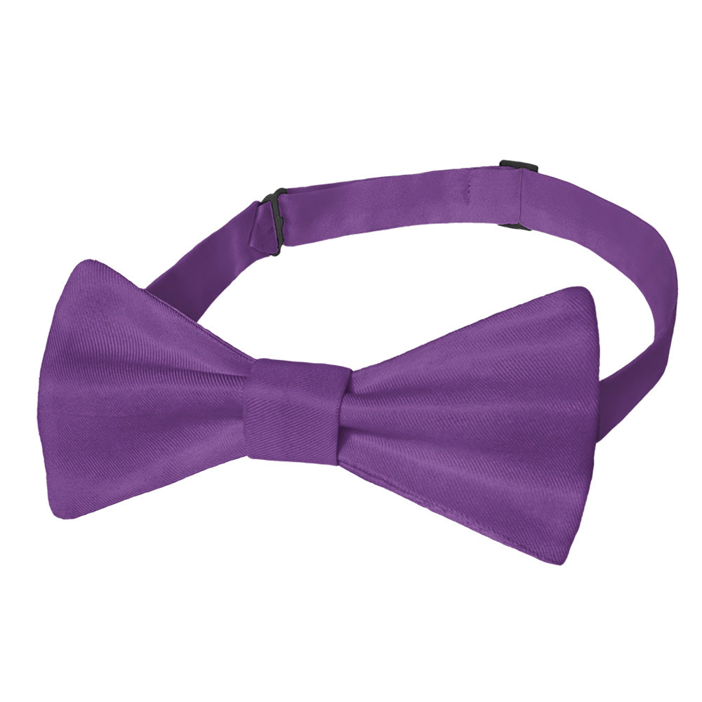 Solid KT Purple Bow Tie - Pre-Tied Bow Tie - Knotty Tie Co.