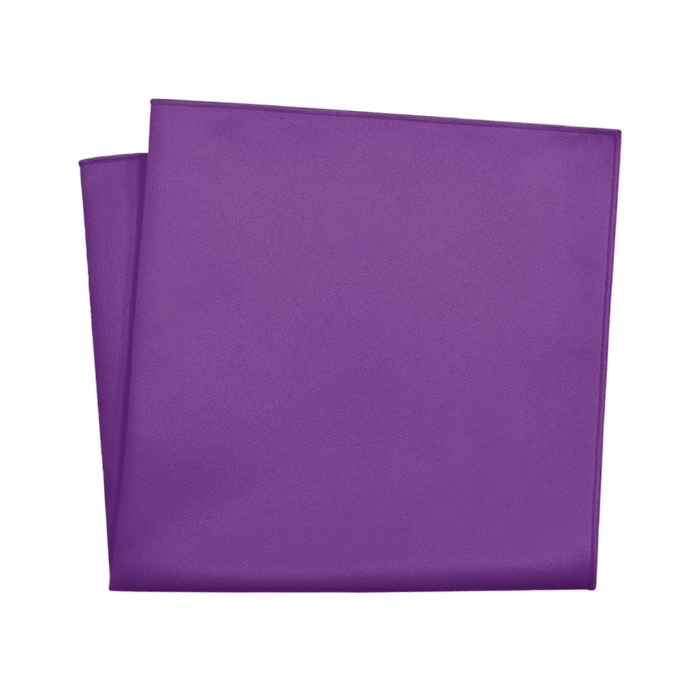 Solid KT Purple Pocket Square - 12" Square - Knotty Tie Co.