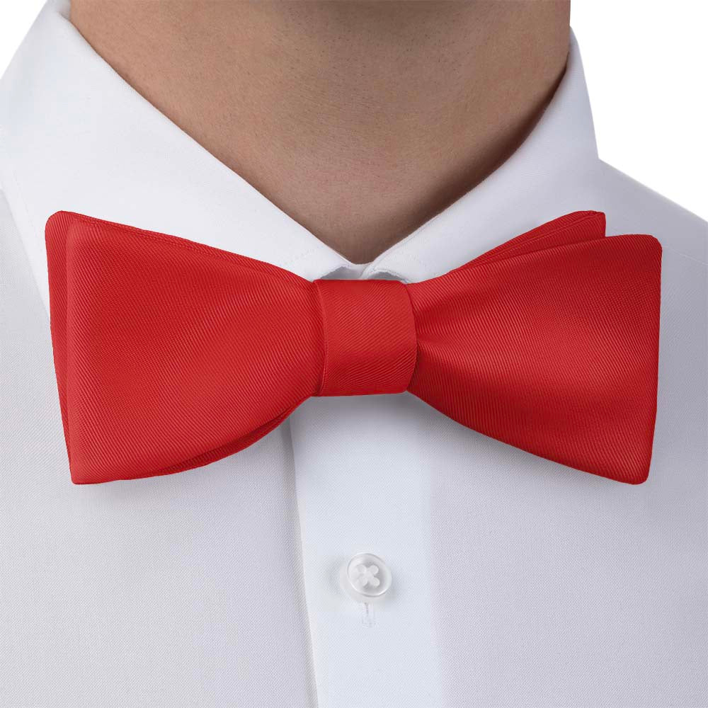 Solid KT Red Bow Tie - Bow Tie with Dress Shirt - Knotty Tie Co.