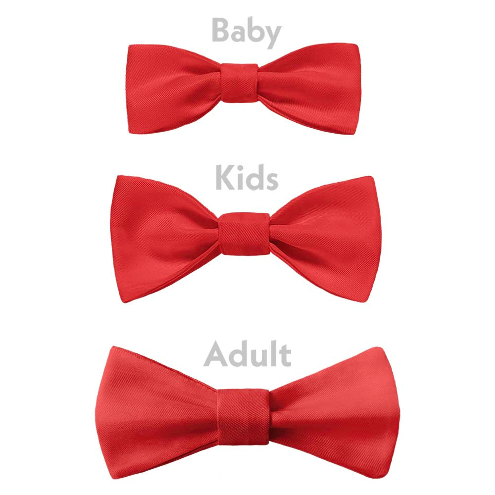 Solid KT Red Bow Tie - Bow Sizes - Knotty Tie Co.