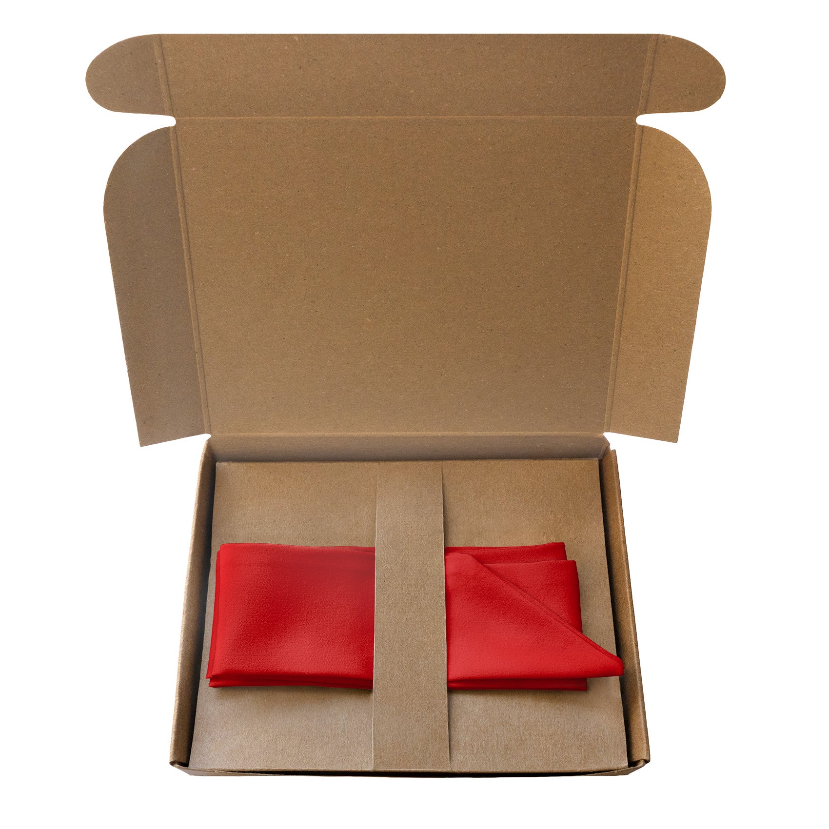 Solid KT Red Hair Scarf - Packaging - Knotty Tie Co.