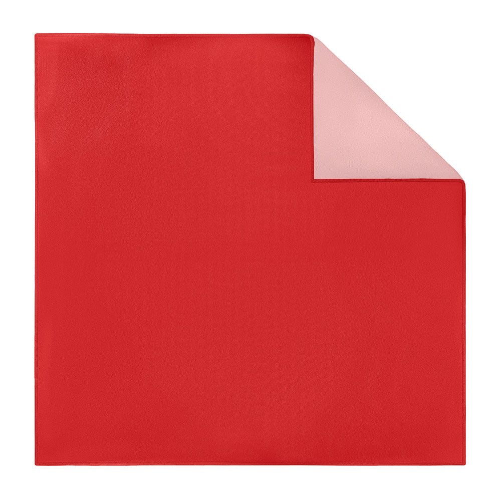 Solid KT Red Pocket Square - Printed - Knotty Tie Co.