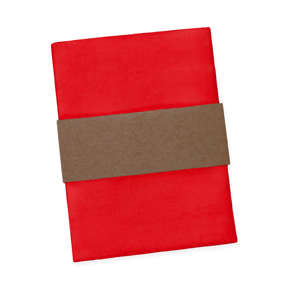 Solid KT Red Pocket Square - Packaging - Knotty Tie Co.