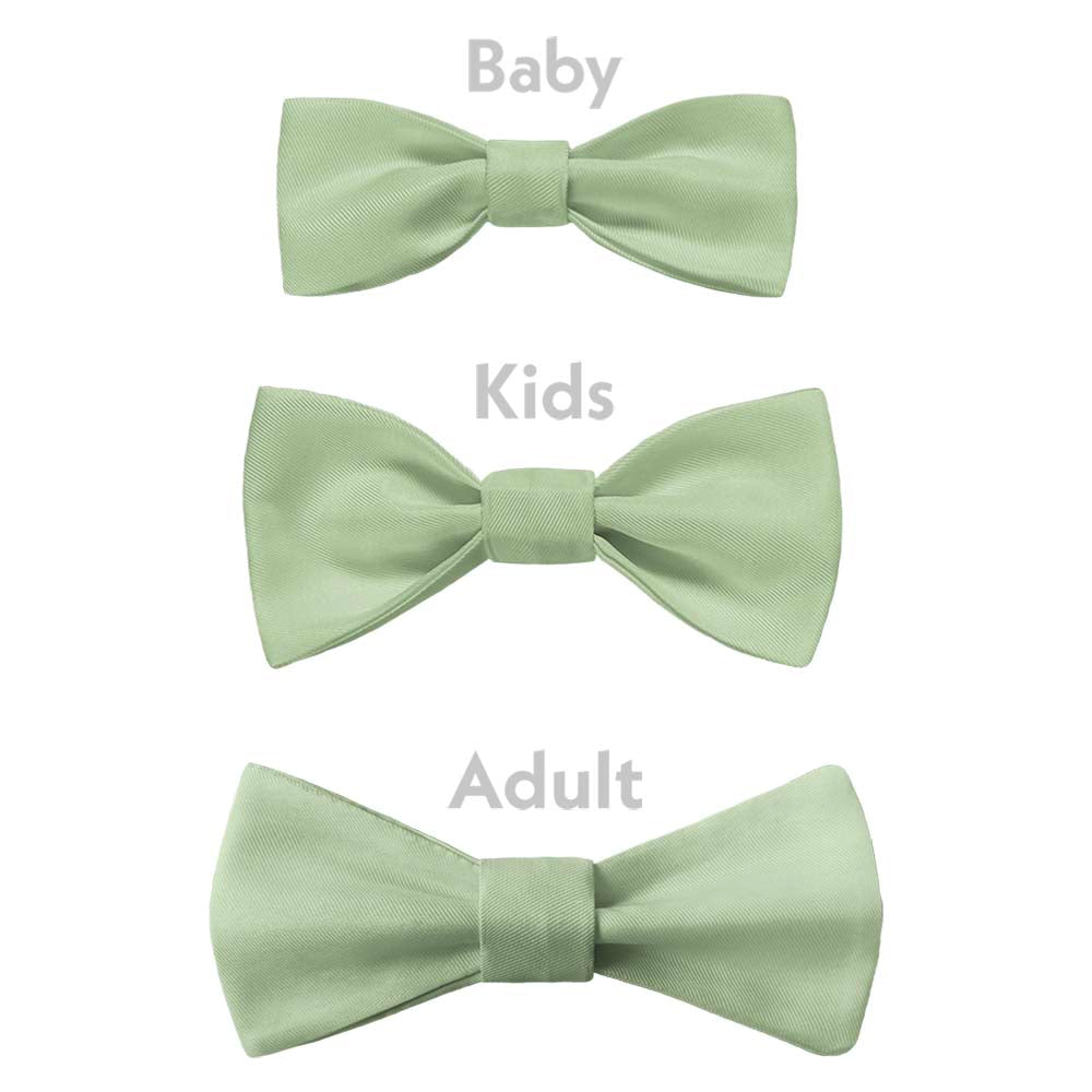 Solid KT Sage Green Bow Tie - Bow Sizes - Knotty Tie Co.