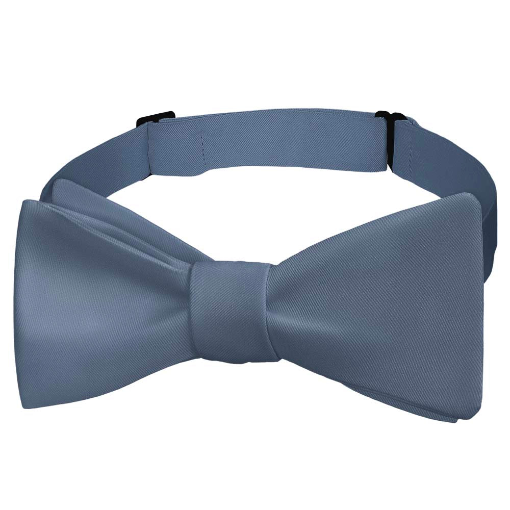 Solid KT Steel Blue Bow Tie - Self Tie Bow Tie - Knotty Tie Co.